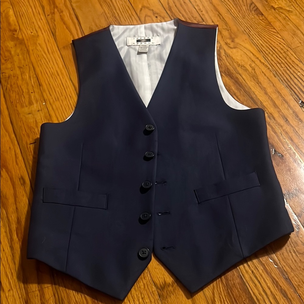Joseph Blue Vest Elegant Suits & Blazers